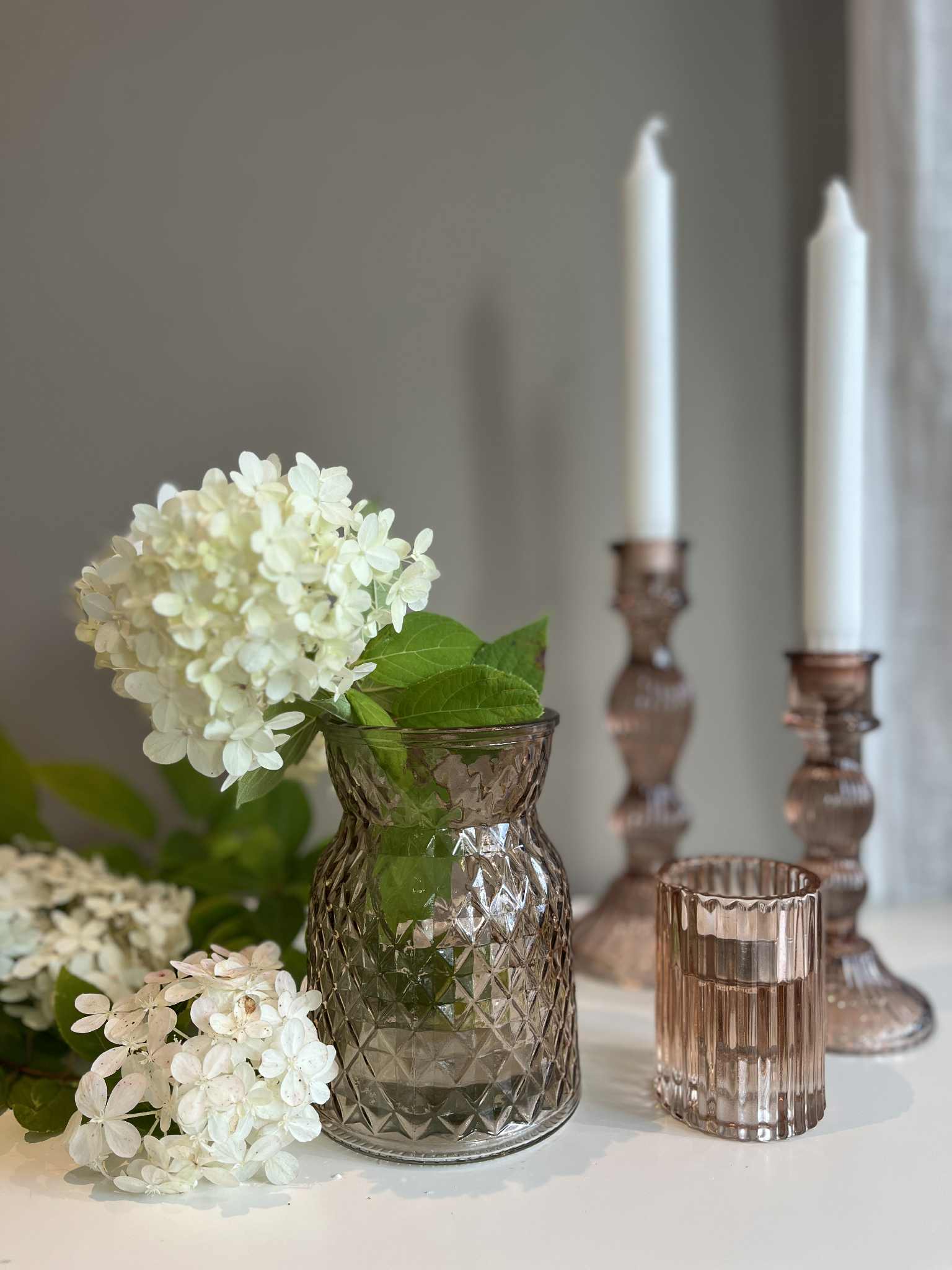 Glassvase “Grethe” – mønster i glass, 14 cm