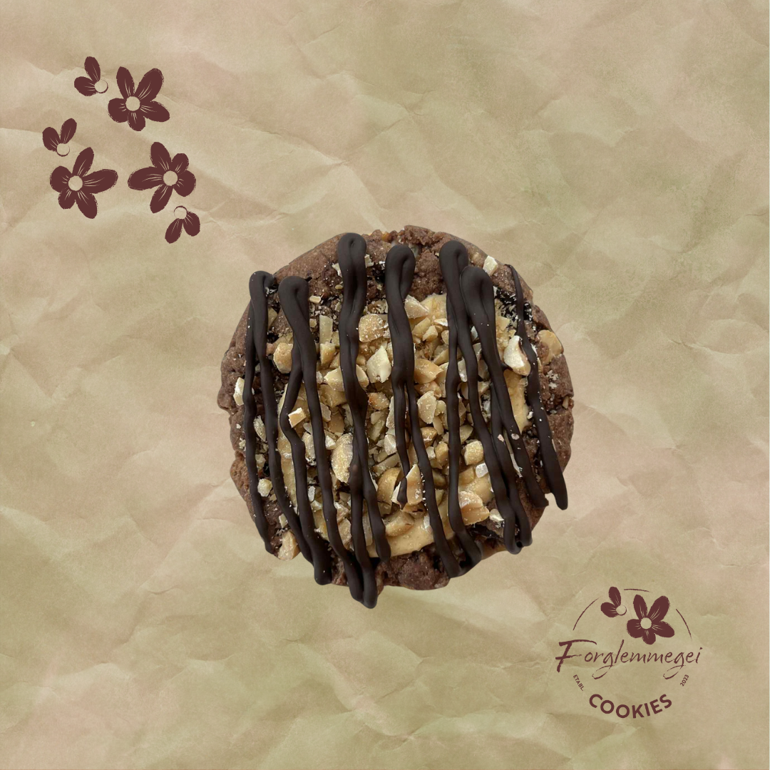 Snickers – Chunky cookie med sjokolade, karamell og ristede peanøtter