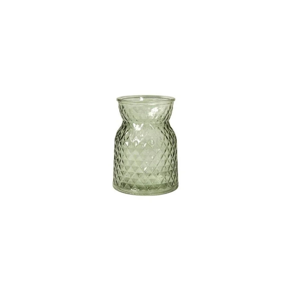 Glassvase “Grethe” – mønster i glass, 14 cm