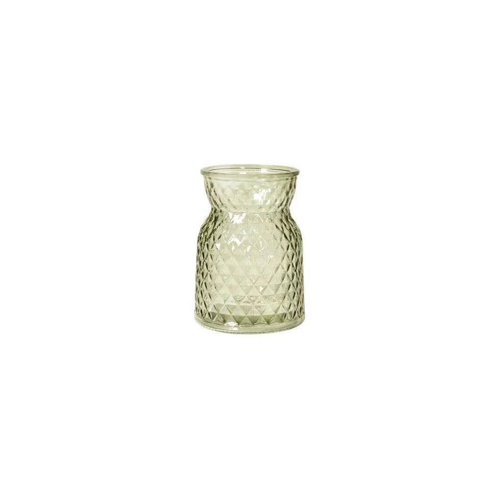 Glassvase “Grethe” – mønster i glass, 14 cm