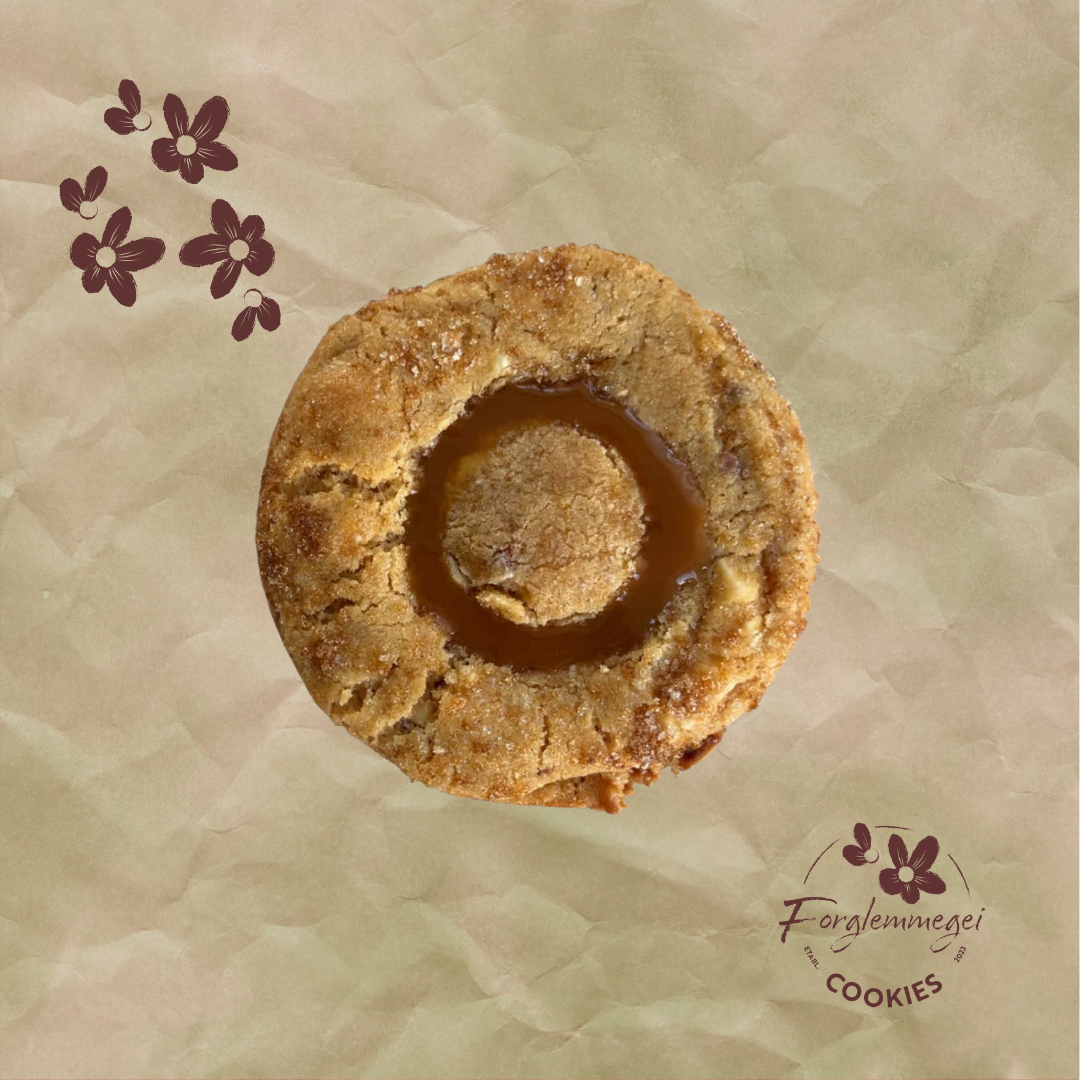 Karamelldrøm – Lys cookie med hvit sjokolade og hjemmelaget karamell