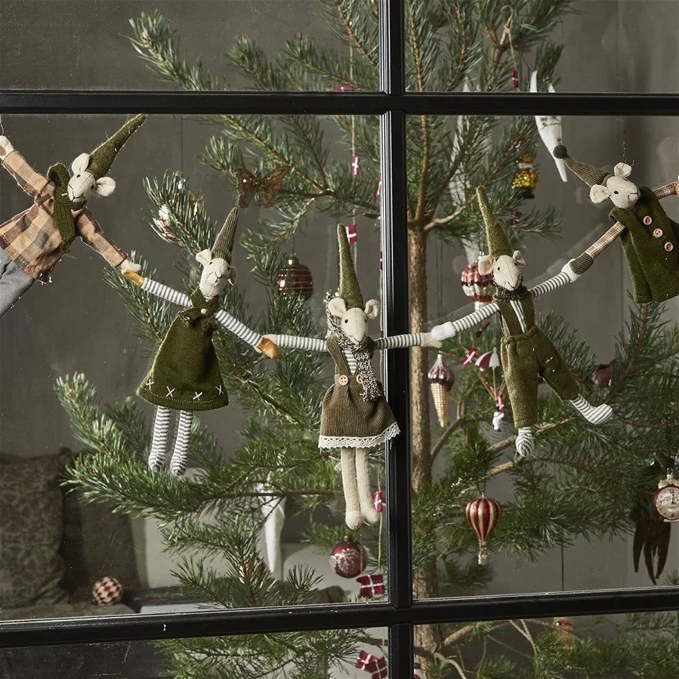 Julemus Noa og Nelly med magneter – 20 cm