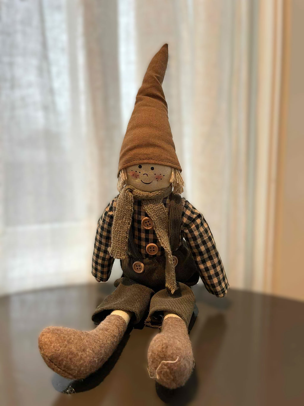 Tekstilnisse gutt 57 cm – sjarmerende julepynt i naturfarger (Kopi)