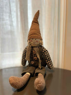 Tekstilnisse gutt 57 cm – sjarmerende julepynt i naturfarger (Kopi)