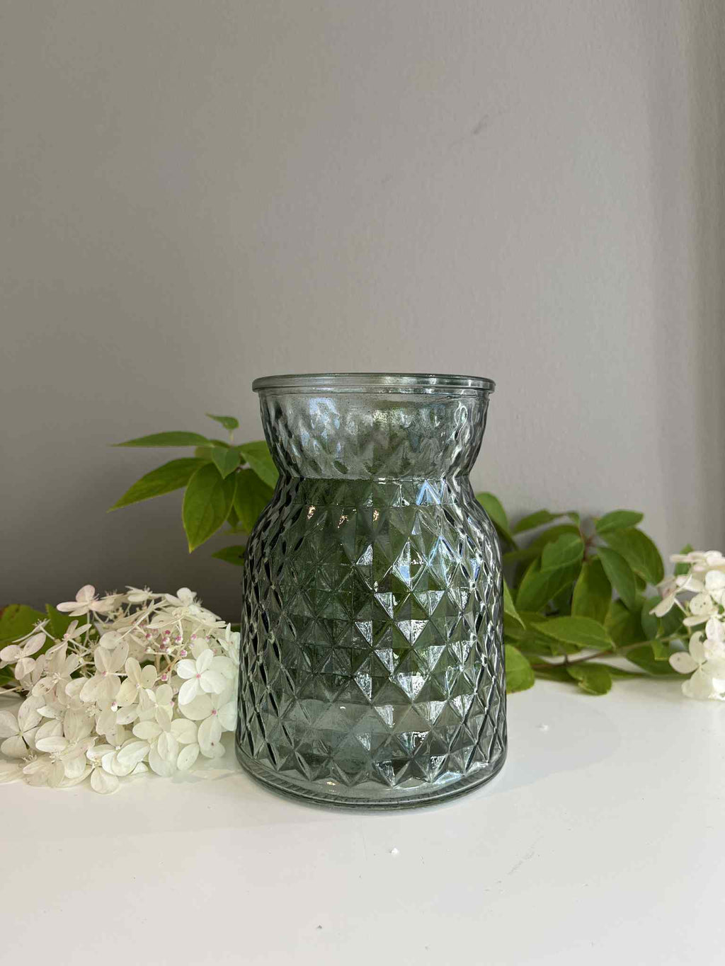 Glassvase “Grethe” – mønster i glass, 14 cm