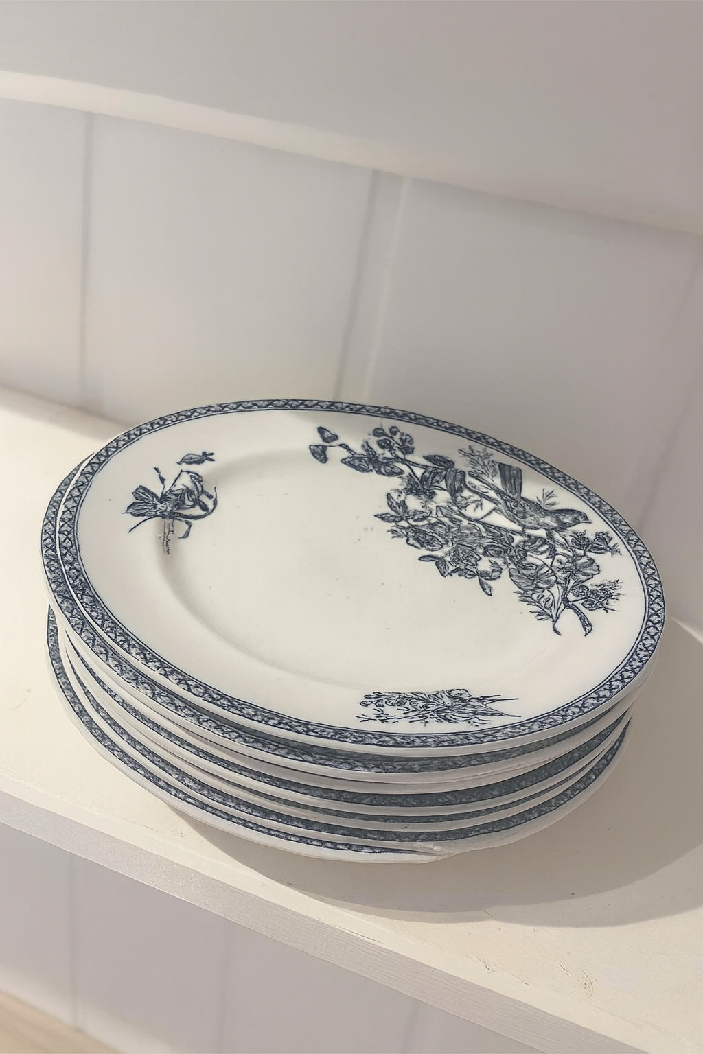 6 små asjetter fra Gustavsberg med fuglemotiv