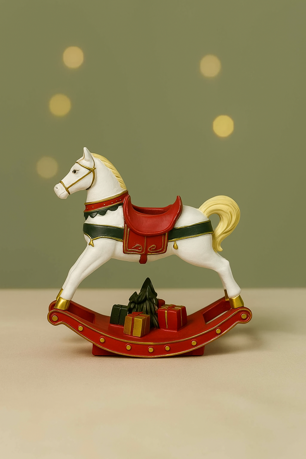 Lysestake julehest – 16 cm