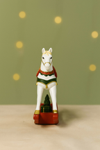 Lysestake julehest – 16 cm