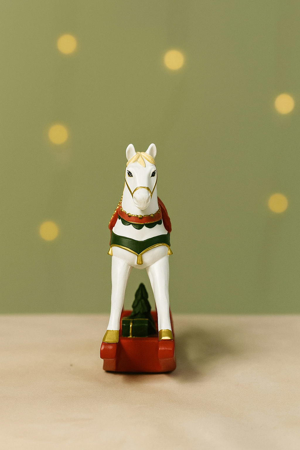 Lysestake julehest – 16 cm