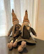 Tekstilnisse grønn 40 cm – julepynt i naturfarger