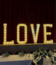 LOVE-bokstaver med lys – 120 cm