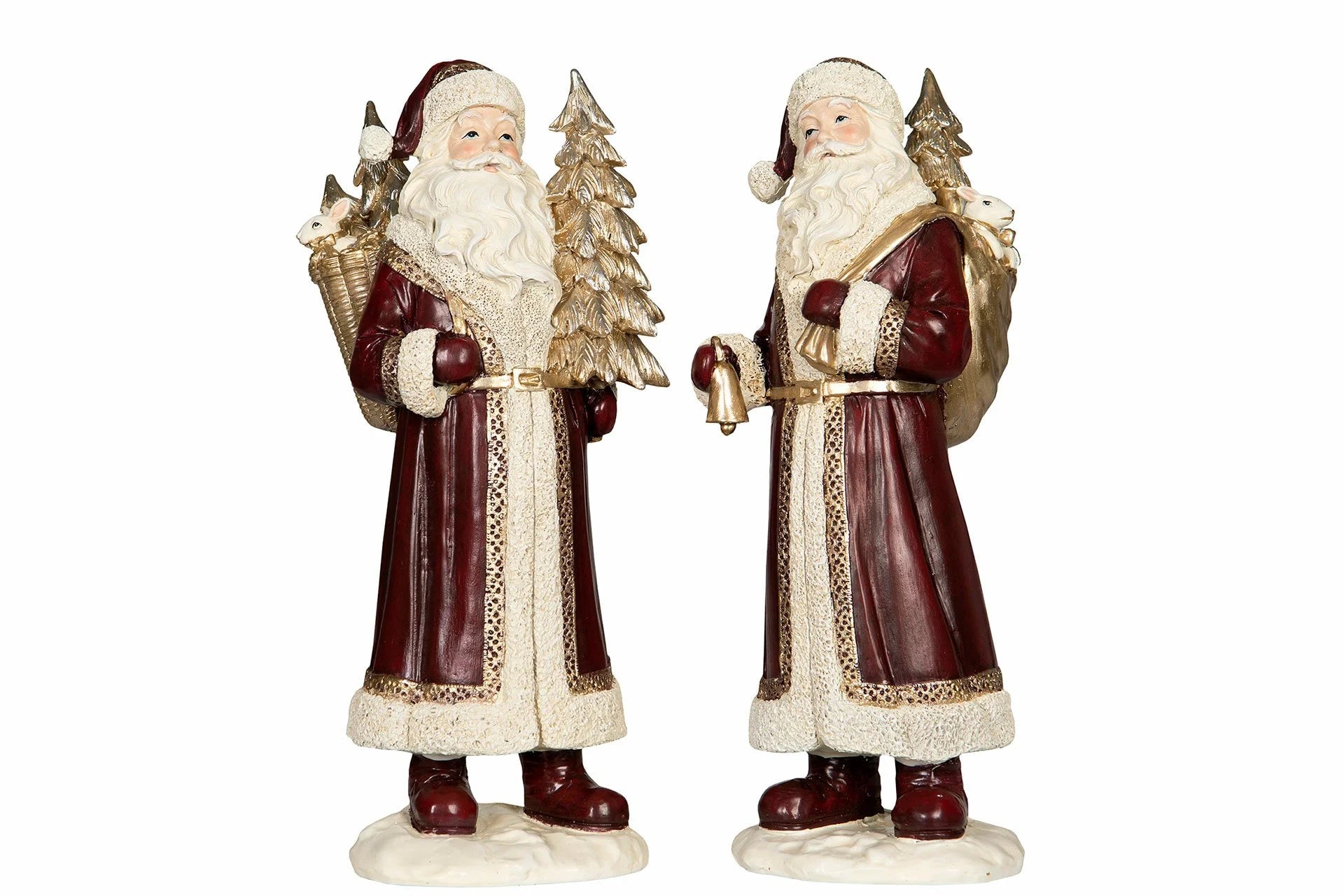 Nisse Claus – stor julefigur i polyresin 35 cm
