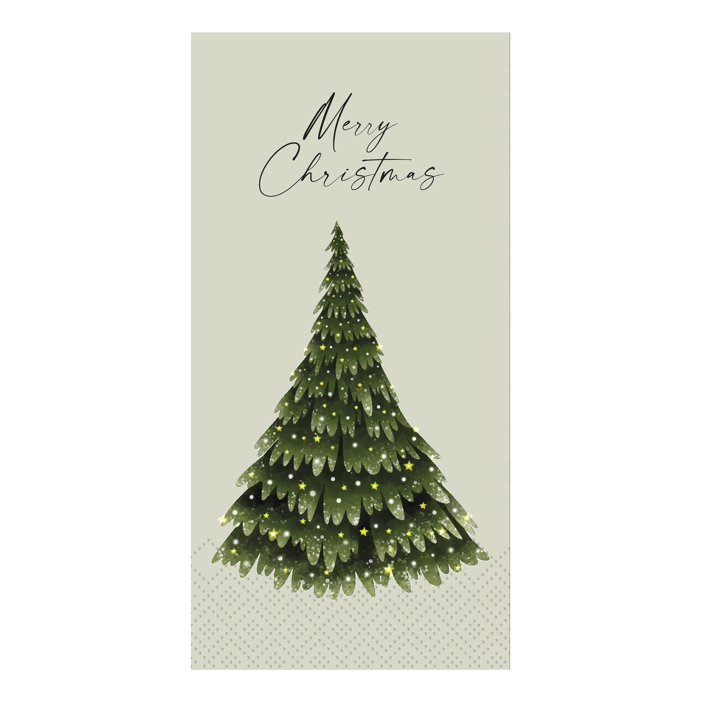 Servietter Merry Christmas – 3-lags med Juletre